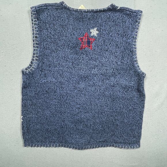 Vtg Bobbie Brooks Christmas Vest Women XL Mittens Vintage Ugly Sweater Grandma - Picture 8 of 10